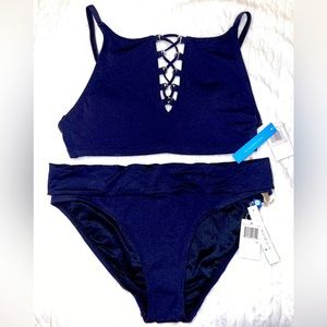 Bleu ROD BEATTIE Halter & Bottom Swimsuit NWT Size 10